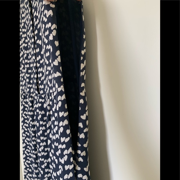 J Crew Navy Blue Dress with White Hearts - Picture 9 of 13
